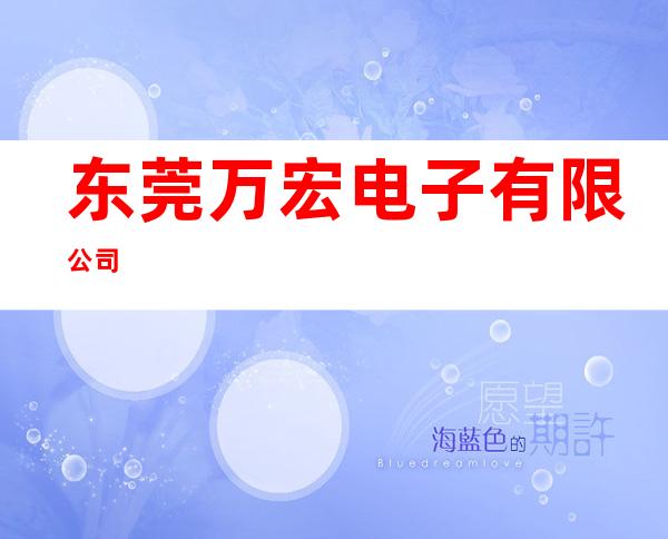 东莞万宏电子有限公司