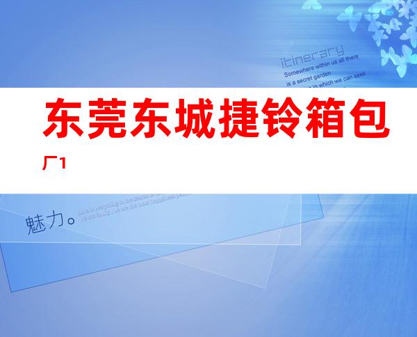 东莞东城捷铃箱包厂1