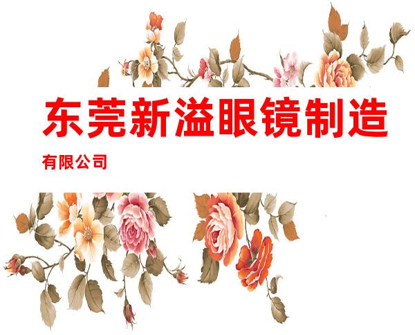 东莞新溢眼镜制造有限公司