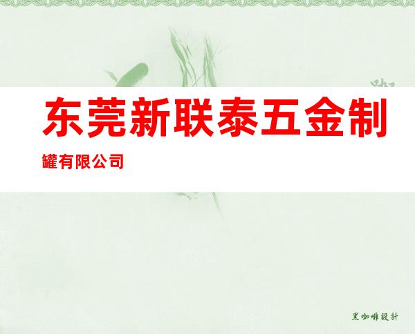 东莞新联泰五金制罐有限公司