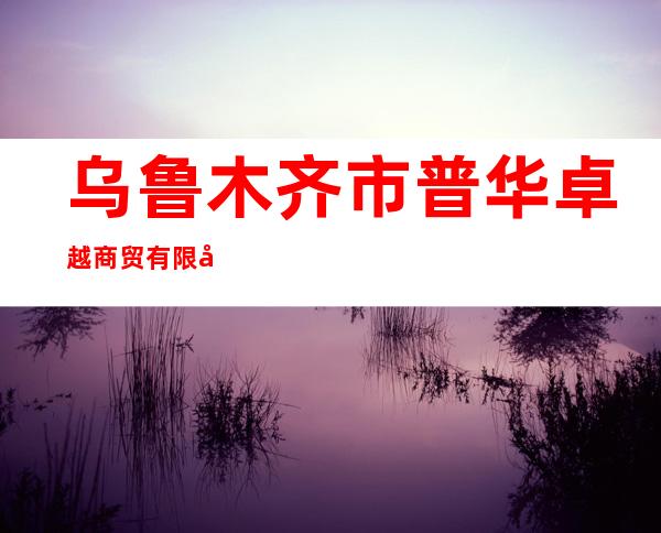 乌鲁木齐市普华卓越商贸有限公司