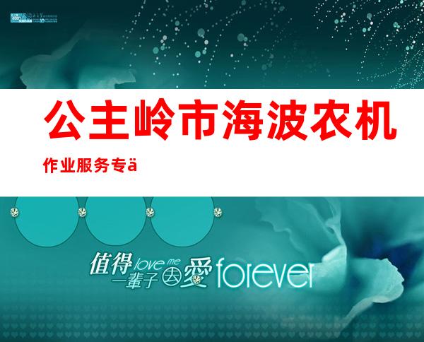 公主岭市海波农机作业服务专业合作社