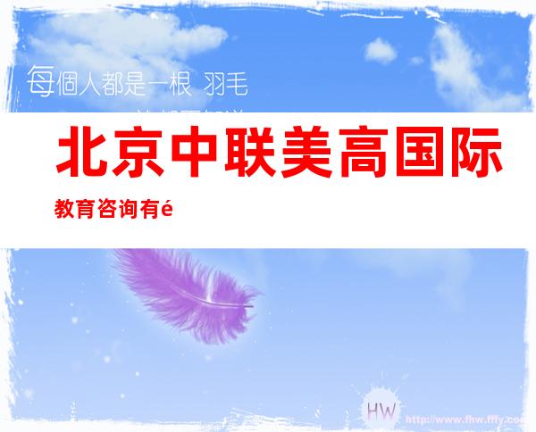 北京中联美高国际教育咨询有限公司