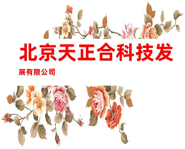 北京天正合科技发展有限公司