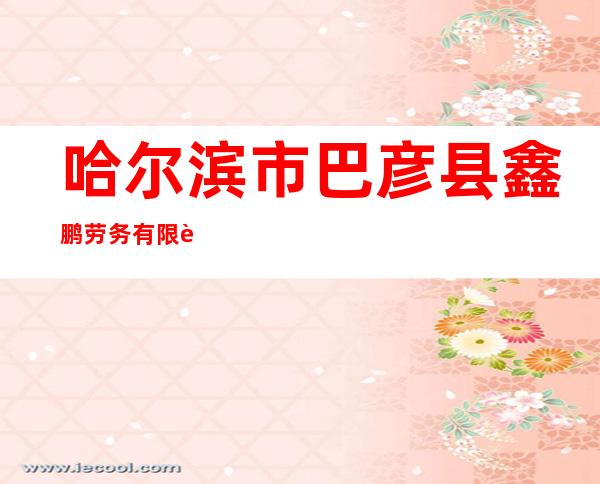 哈尔滨市巴彦县鑫鹏劳务有限责任公司