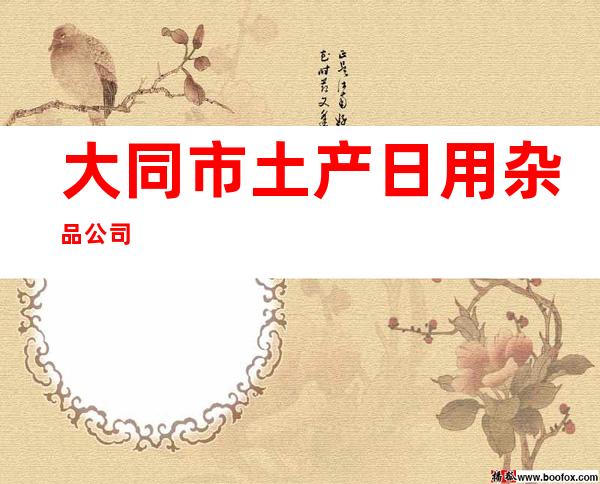 大同市土产日用杂品公司