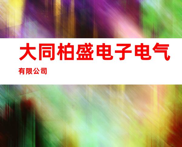 大同柏盛电子电气有限公司