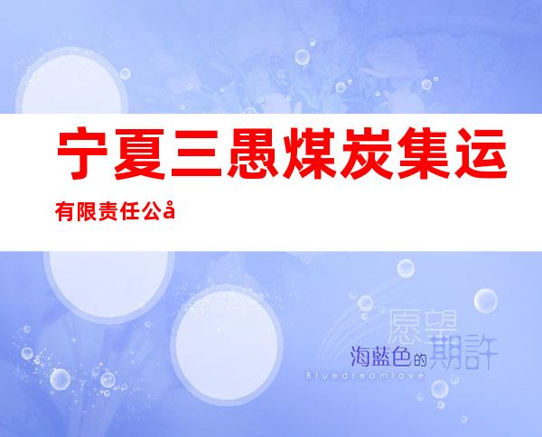 宁夏三愚煤炭集运有限责任公司