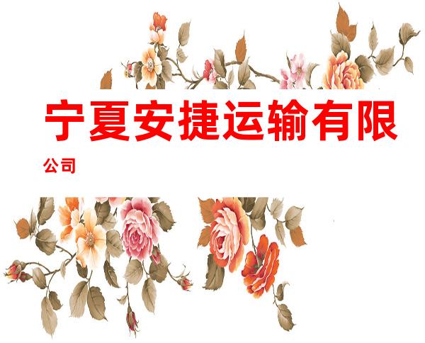 宁夏安捷运输有限公司