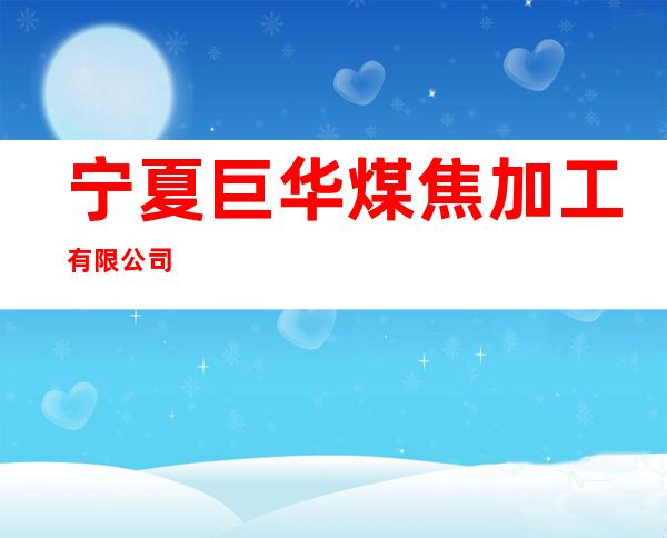 宁夏巨华煤焦加工有限公司