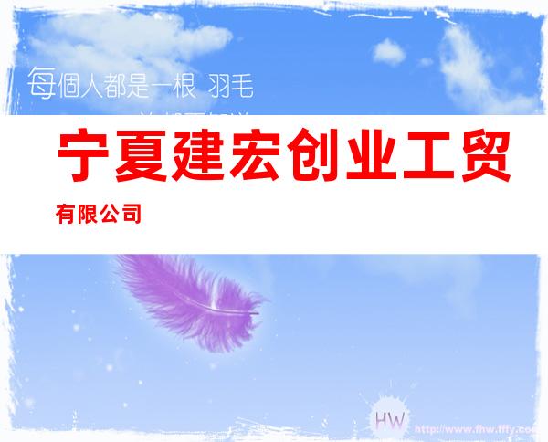 宁夏建宏创业工贸有限公司