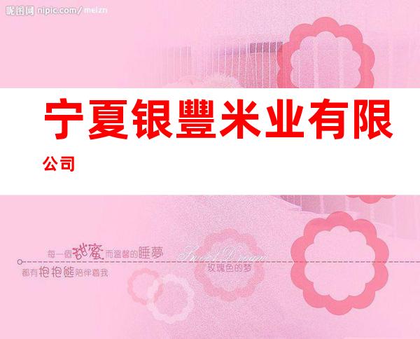 宁夏银豐米业有限公司