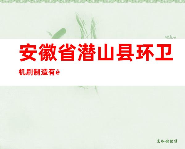 安徽省潜山县环卫机刷制造有限公司