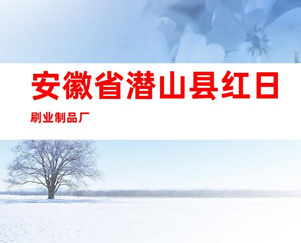 安徽省潜山县红日刷业制品厂