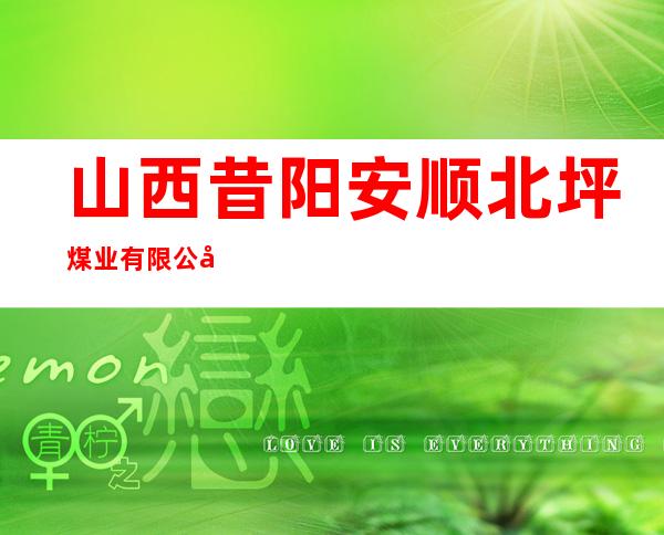 山西昔阳安顺北坪煤业有限公司