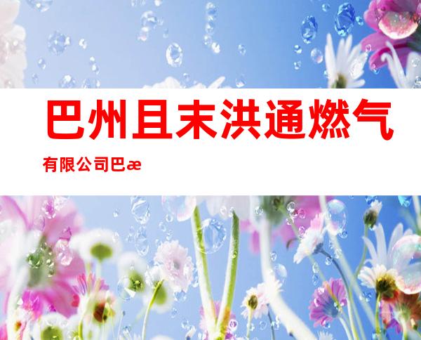 巴州且末洪通燃气有限公司巴格艾日克乡加气站