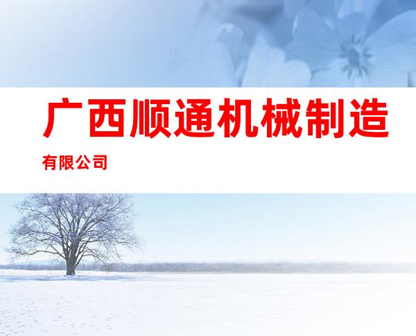广西顺通机械制造有限公司