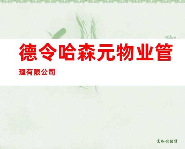 德令哈森元物业管理有限公司