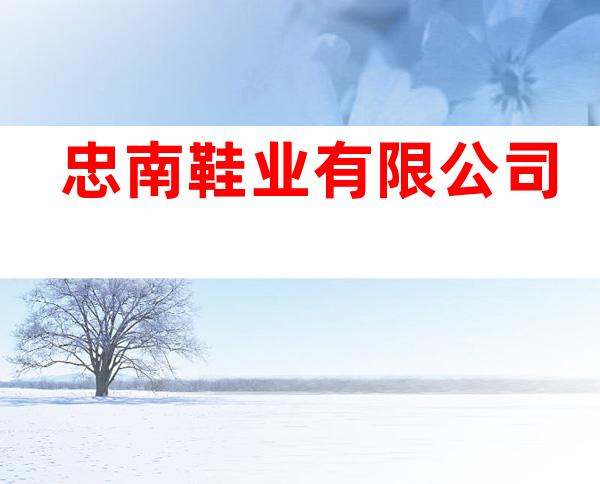 忠南鞋业有限公司