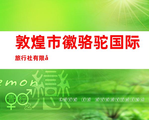 敦煌市徽骆驼国际旅行社有限公司