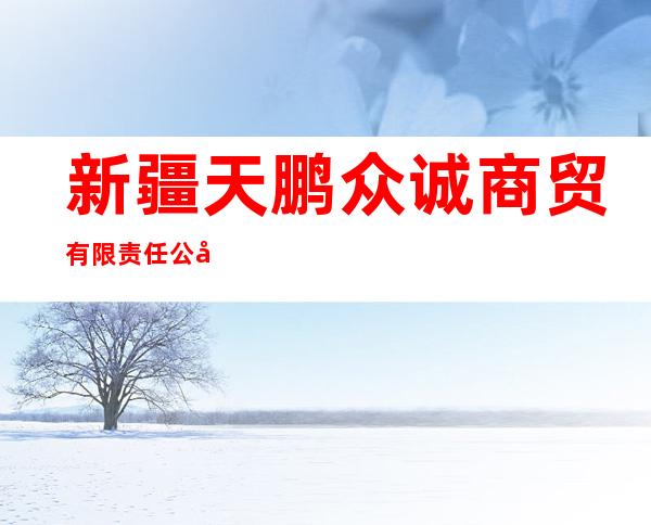 新疆天鹏众诚商贸有限责任公司