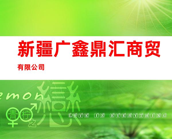 新疆广鑫鼎汇商贸有限公司