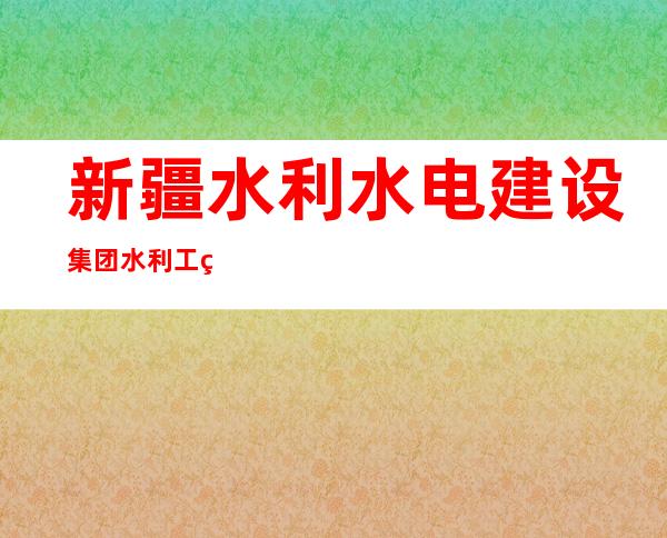 新疆水利水电建设集团水利工程有限公司