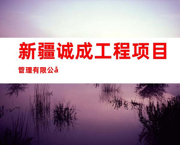 新疆诚成工程项目管理有限公司塔城分公司