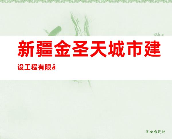 新疆金圣天城市建设工程有限公司