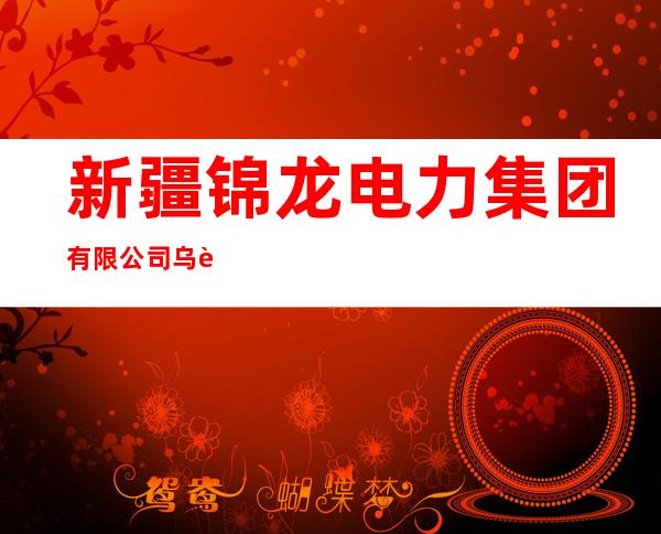 新疆锦龙电力集团有限公司乌苏前山电热分公司