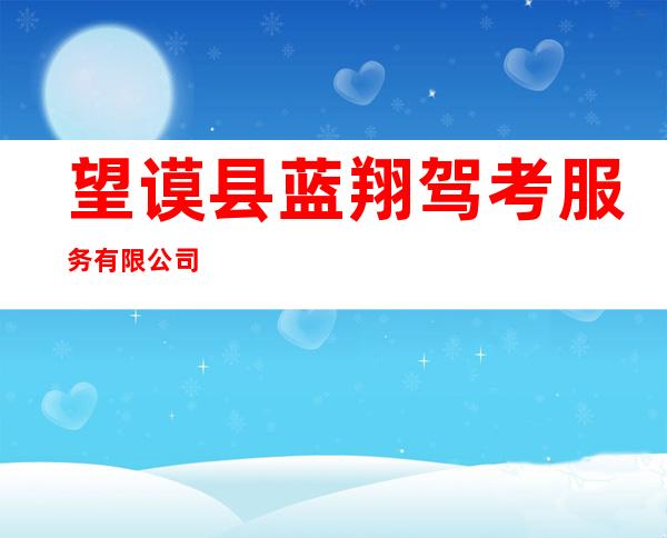 望谟县蓝翔驾考服务有限公司
