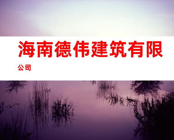 海南德伟建筑有限公司