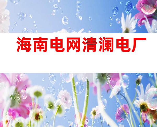海南电网清澜电厂