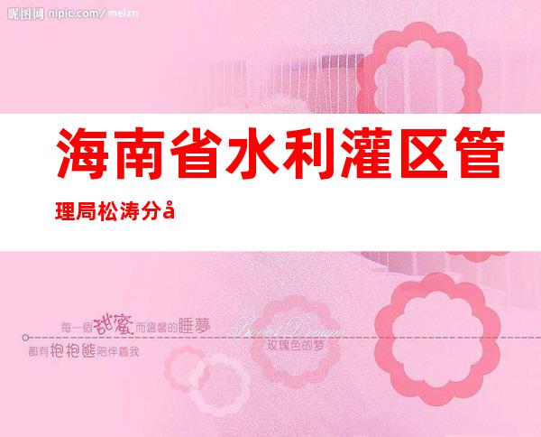 海南省水利灌区管理局松涛分局大坝管理区