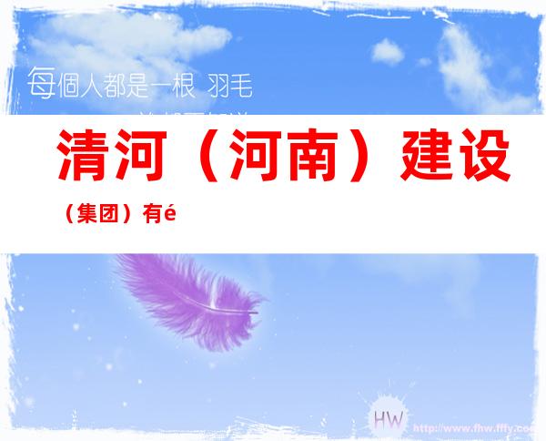 清河(河南)建设(集团)有限公司
