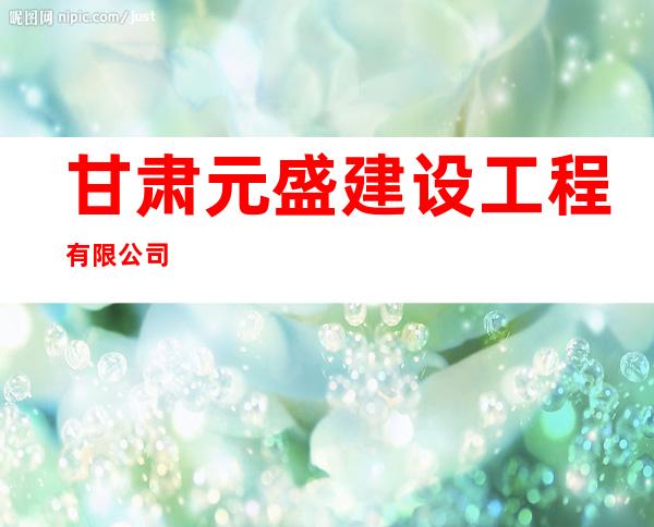 甘肃元盛建设工程有限公司