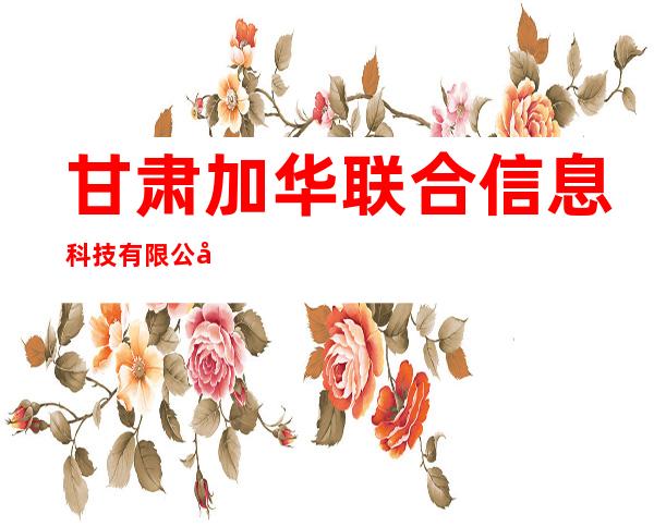 甘肃加华联合信息科技有限公司
