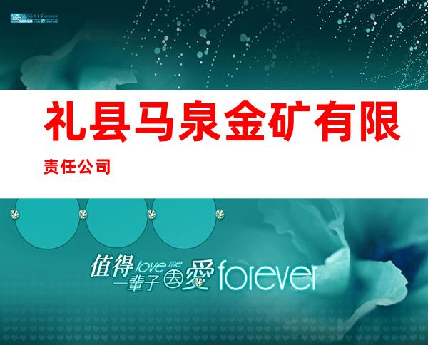 礼县马泉金矿有限责任公司