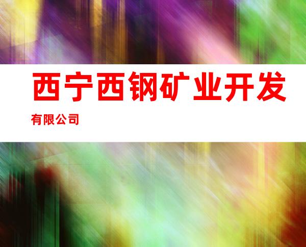 西宁西钢矿业开发有限公司