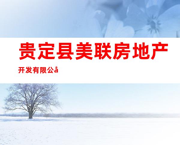 贵定县美联房地产开发有限公司