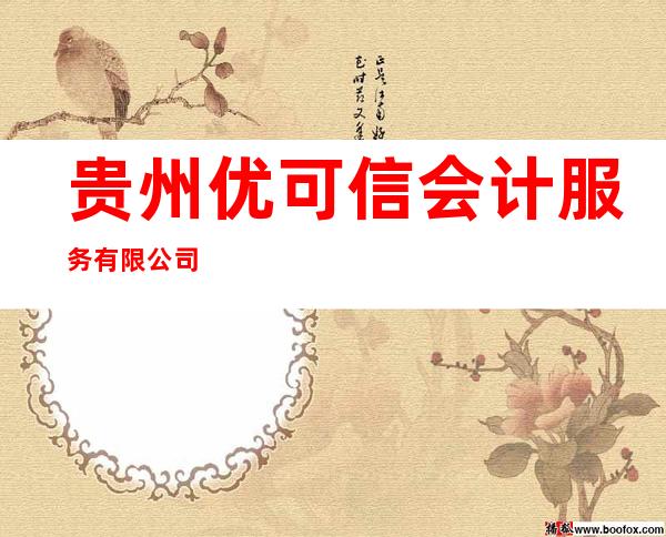贵州优可信会计服务有限公司
