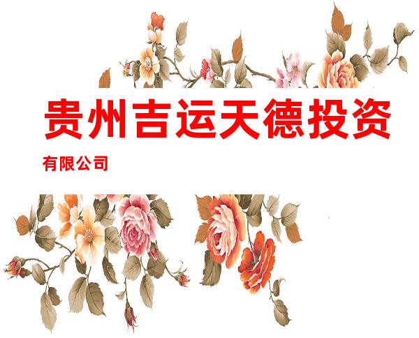 贵州吉运天德投资有限公司