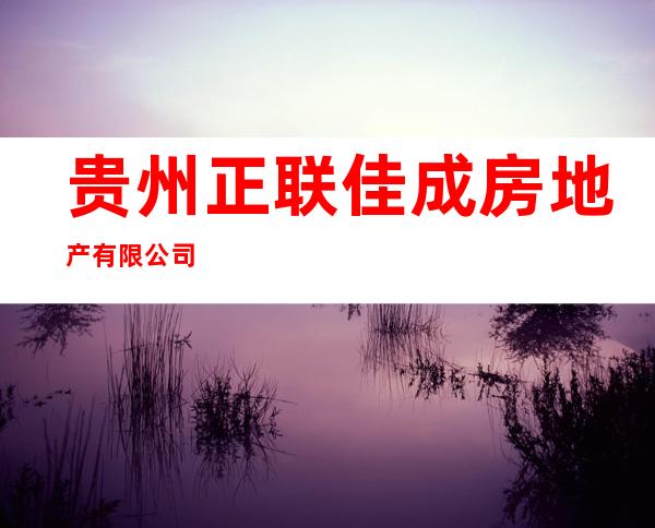 贵州正联佳成房地产有限公司