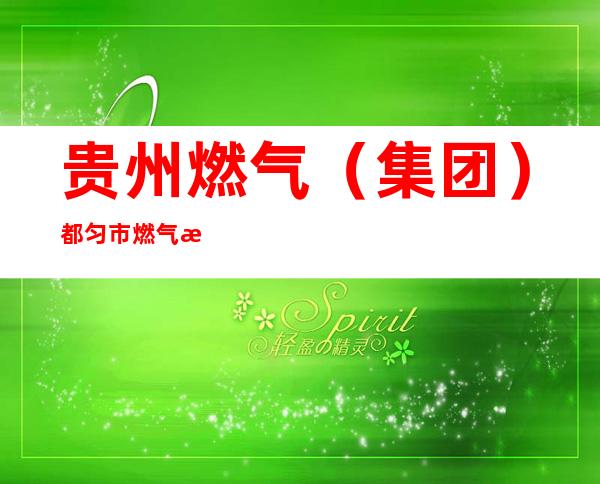 贵州燃气(集团)都匀市燃气有限责任公司