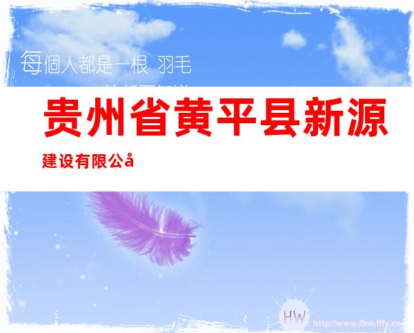 贵州省黄平县新源建设有限公司