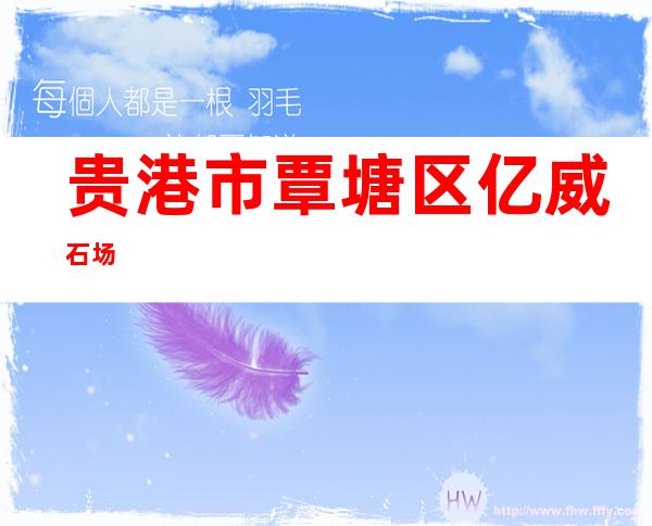 贵港市覃塘区亿威石场