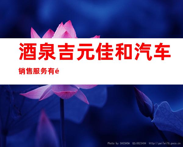 酒泉吉元佳和汽车销售服务有限公司