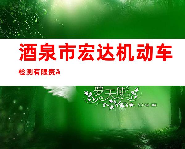 酒泉市宏达机动车检测有限责任公司