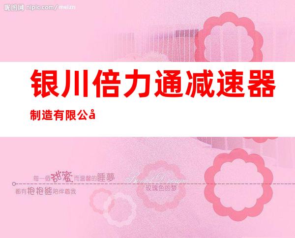 银川倍力通减速器制造有限公司