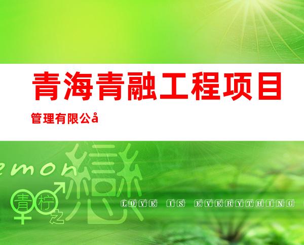 青海青融工程项目管理有限公司